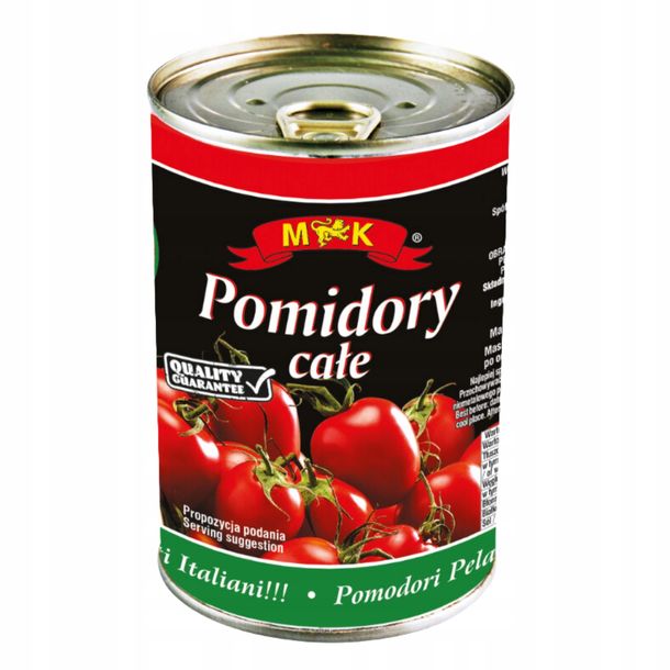 MK Pomidory całe w soku własnym 400g praktyczne opakowanie soczyste