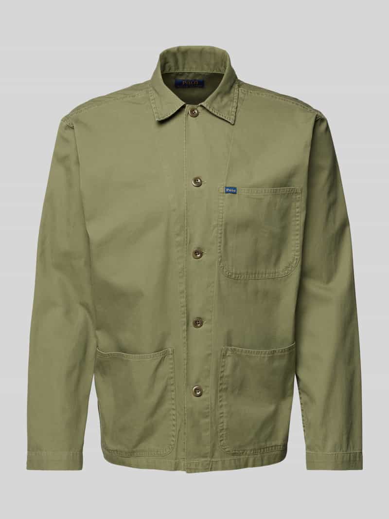 Koszula jeansowa o kroju regular fit z detalem z logo model ‘OSBAR’