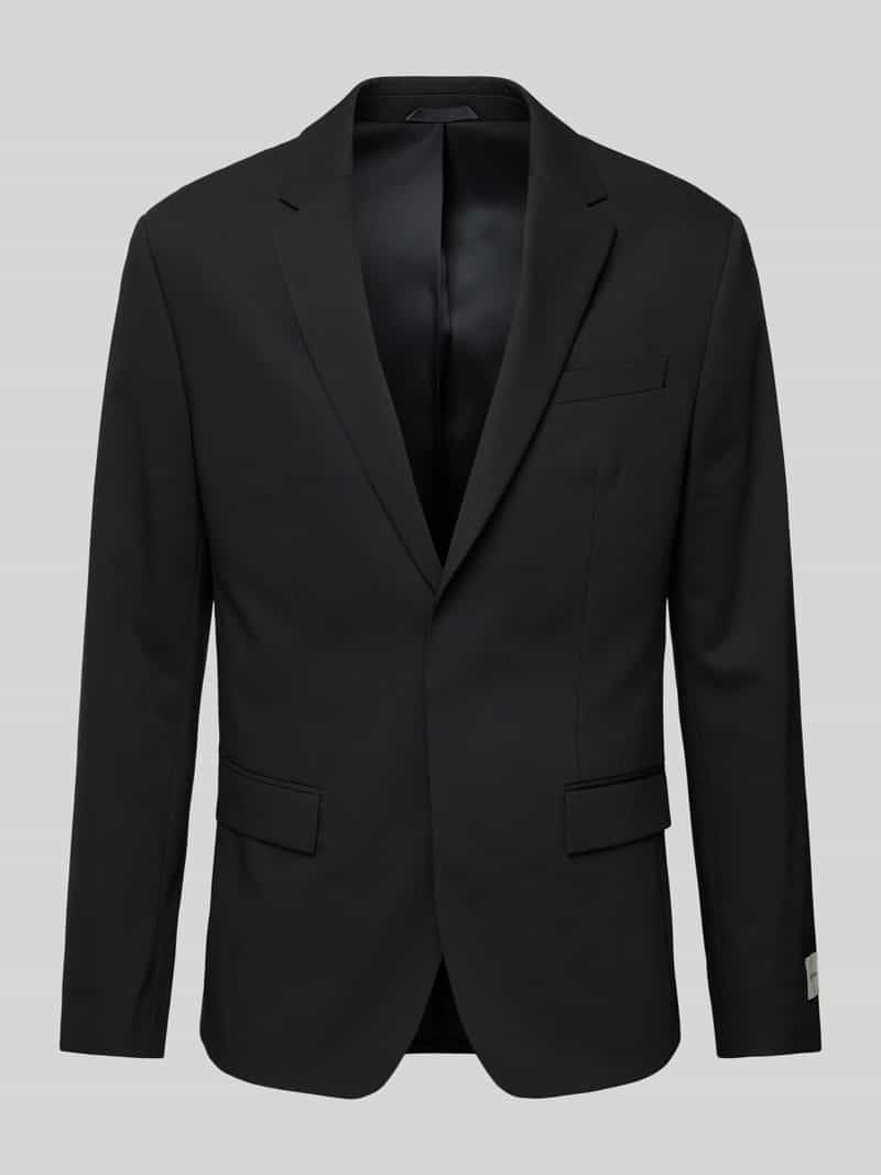 Marynarka na dwa guziki o kroju slim fit z mieszanki wełny model ‘TRAVEL’