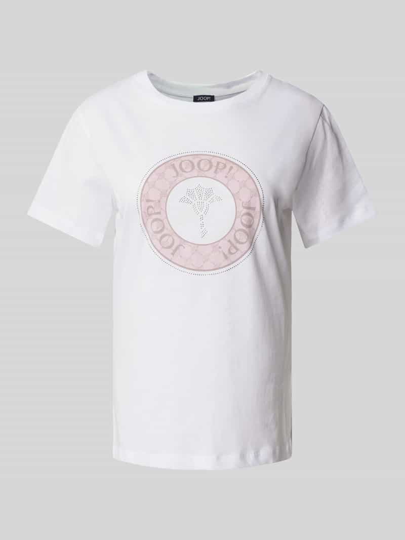 T-shirt z obszyciem kamieniami stras model ‘Tolu’