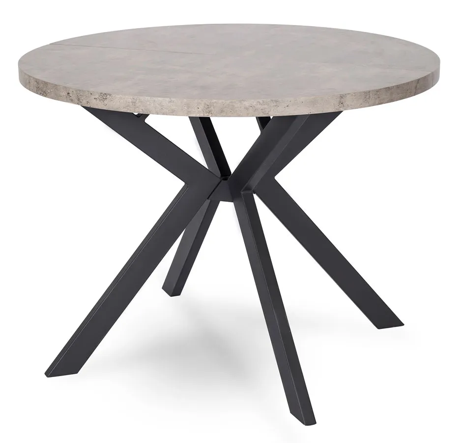 Industrialny okrągły stół rozkładany beton - Ratto