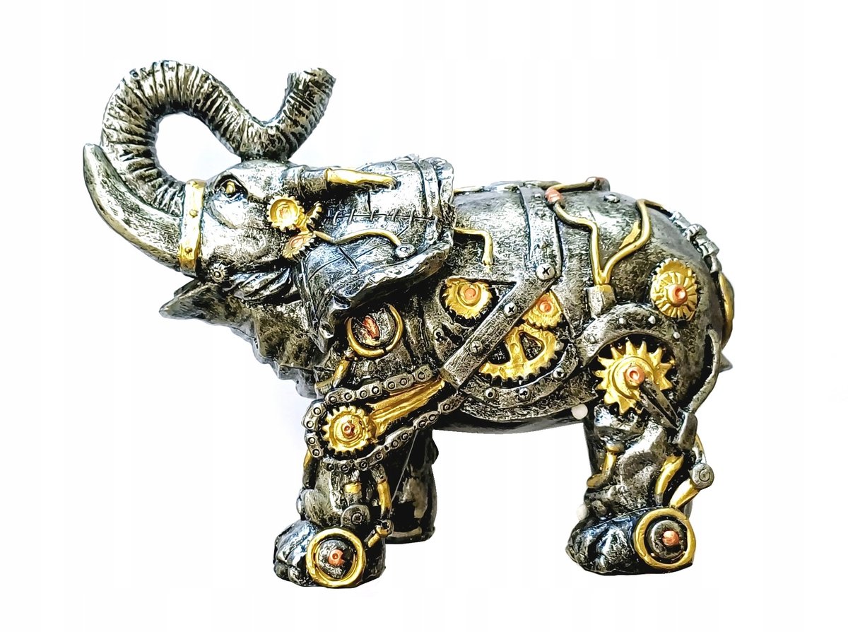 FIGURKA DEKORACYJNA - MECHANICZNY SŁOŃ, ELEPHANT NA BIURKO