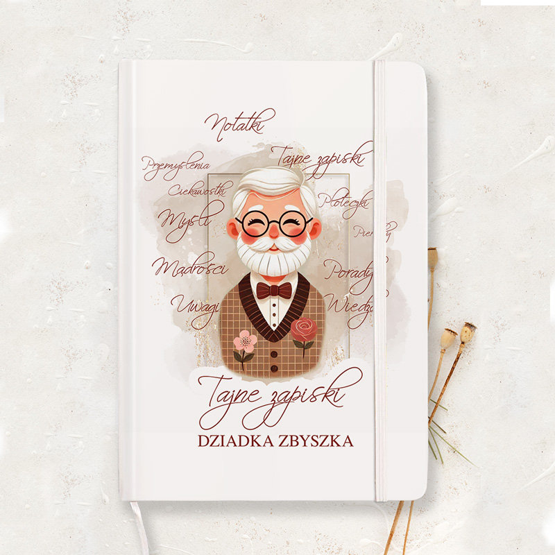 NOTATNIK Na Wspomnienia Dziadka Personalizowany Prezent z Okazji Dnia Dziadka
