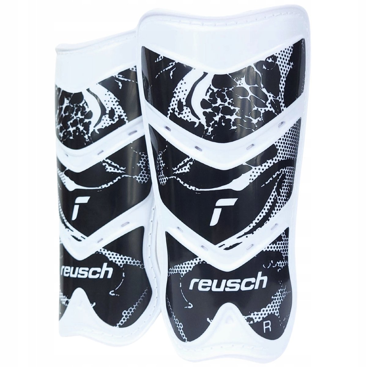 Ochraniacze piłkarskie Reusch Shinguard Attrakt Lite biało-czarne 5377045 7