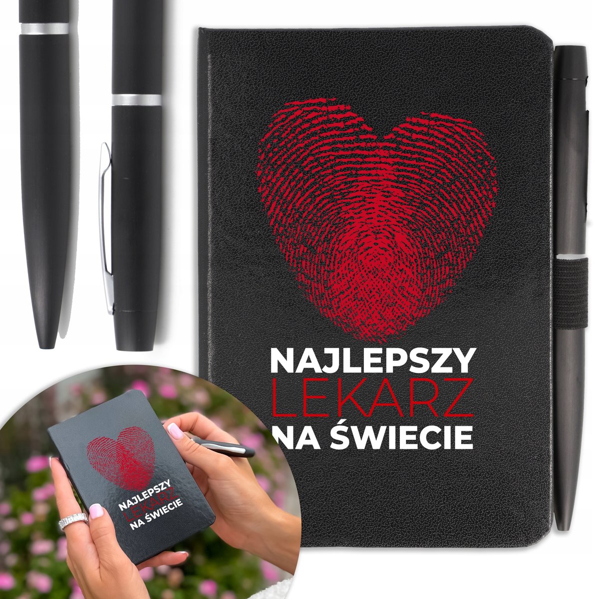 NOTES A6 DŁUGOPIS Prezent dla LEKARZA Twoje IMIĘ
