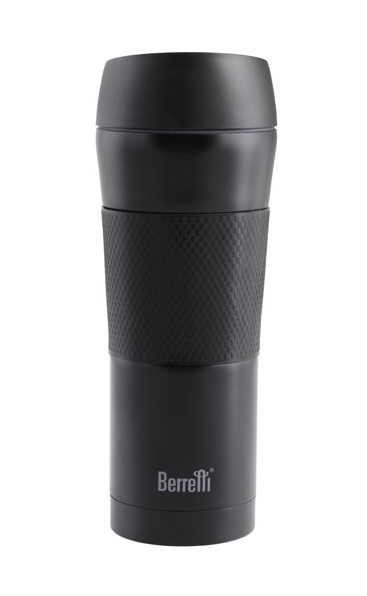 Berretti Kubek Termiczny Click-Clack Nierdzewny Kawę Herbatę Napoje 400Ml .Termos Czarny