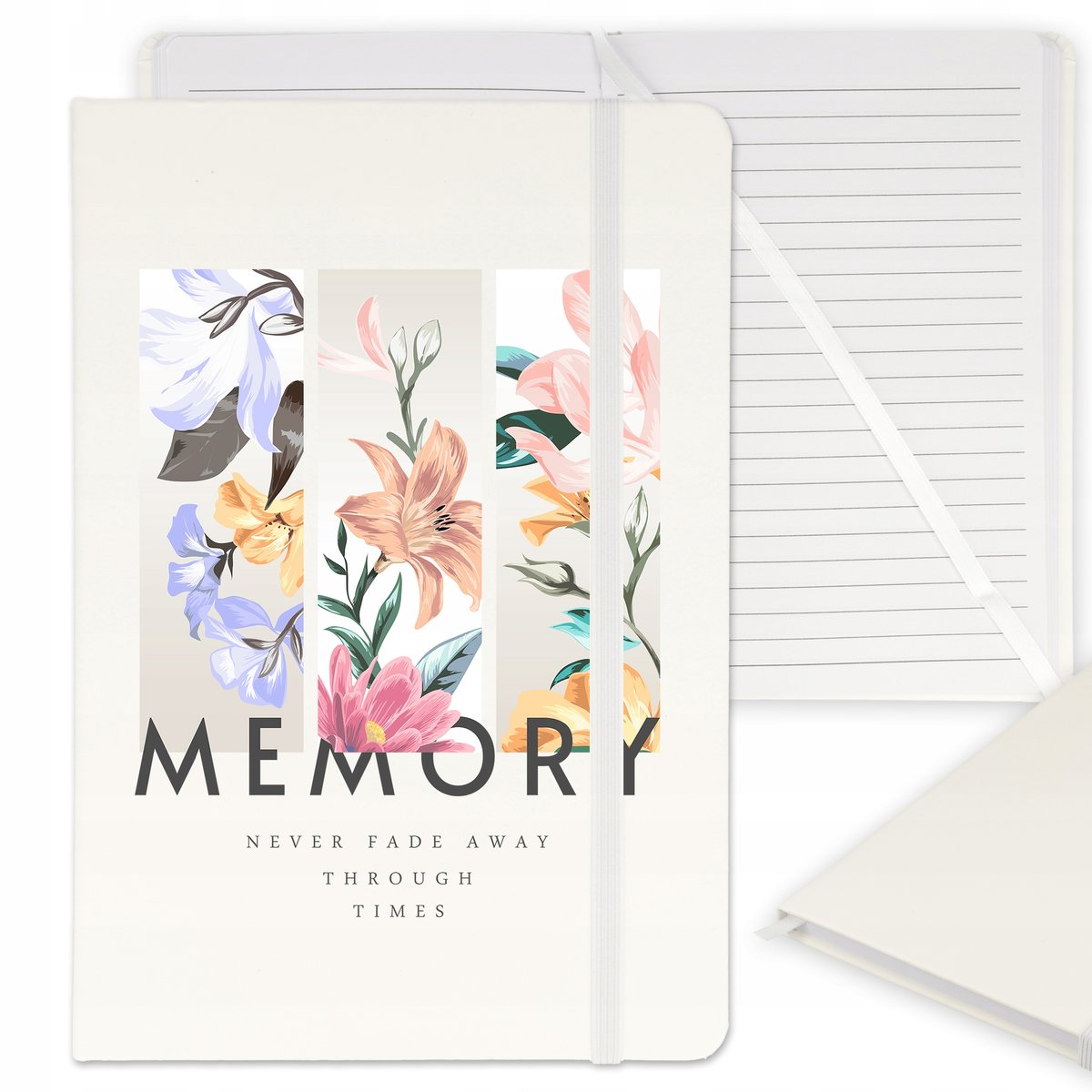 NOTES PLANER NOTATNIK W LINIE A5 BIAŁY MODNE WZORY