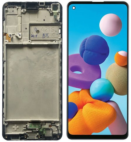 WYŚWIETLACZ LCD + RAMKA DO SAMSUNG A21s A217