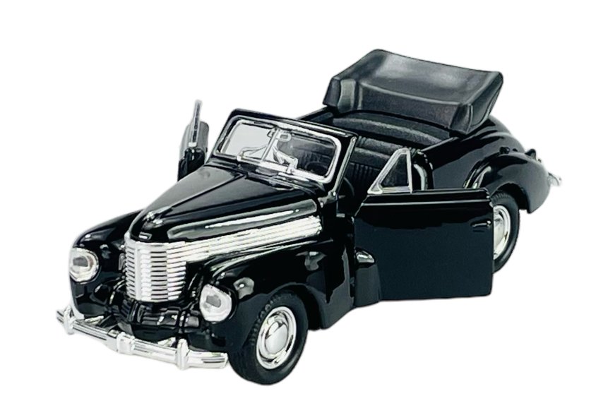 WELLY OLD TIMER 1938 OPEL KAPITAN CABRIOLET CZARNY BEZ DACHU 1:34 43785
