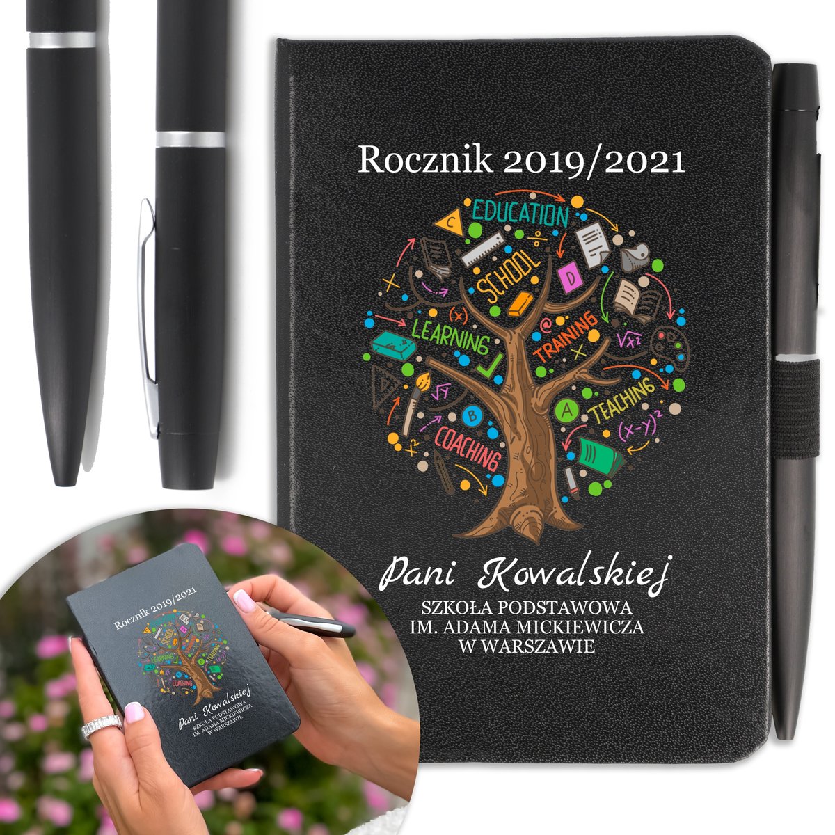 NOTES A6 + DŁUGOPIS Prezent DZIEŃ NAUCZYCIELA Mix