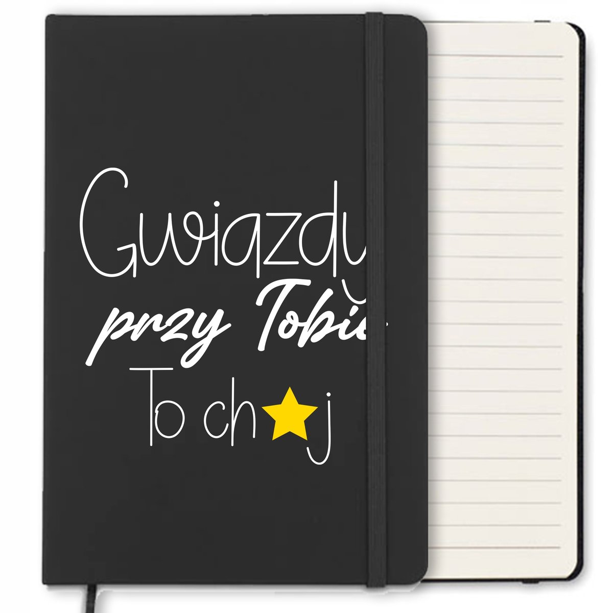 NOTES W LINIE 120 STRON PREZENT GWIAZDY PRZY TOBIE TO CH*J URODZINY ŚWIĘTA