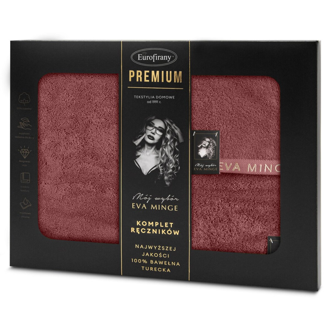 KOMPLET 3 RĘCZNIKÓW VENUS EVA MINGE CEGLASTY