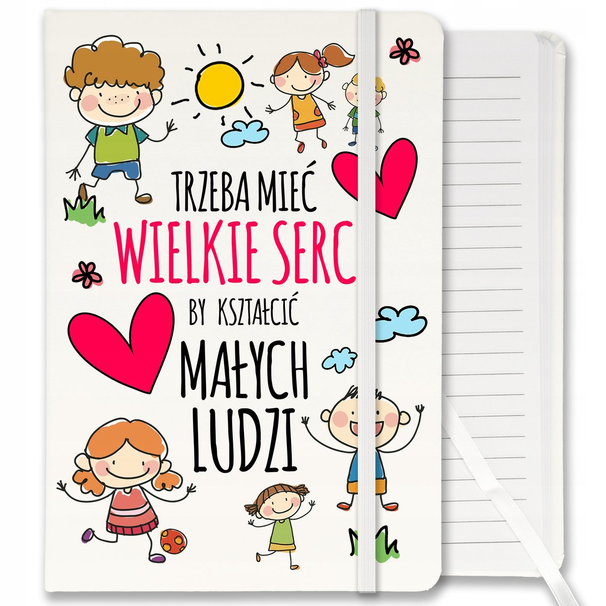 NOTES Z GUMKĄ 96 KARTEK W LINIE ZESZYT NOTATNIK PREZENT NA DLA NAUCZYCIELA