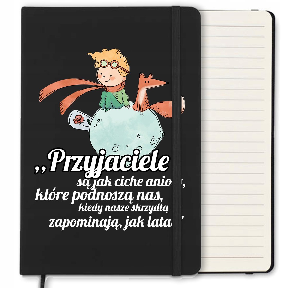 NOTES W LINIE 120 STRON CZARNY PREZENT DLA WYCHOWAWCY DZIEŃ NAUCZYCIELA WZ