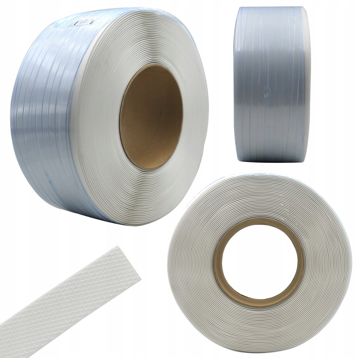 TAŚMA SPINAJĄCA PP BIAŁA DO BANDOWANIA PAKOWANIA PACZEK PALET 16mm 2000m