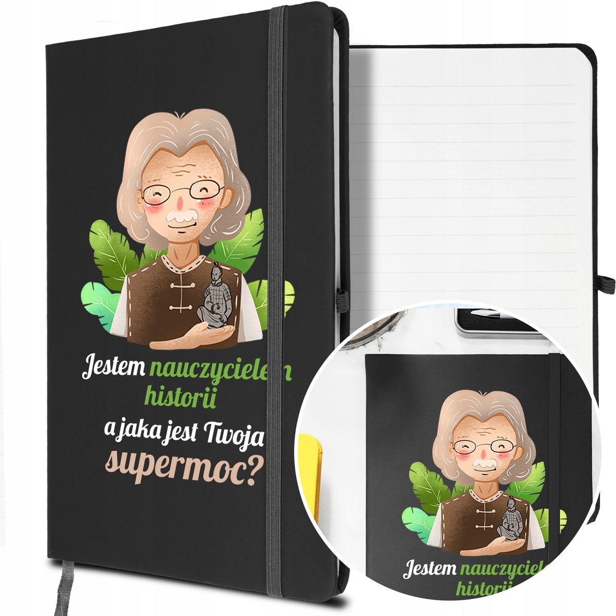 NOTES A5 z Gumką Prezent dla NAUCZYCIELA HISTORII