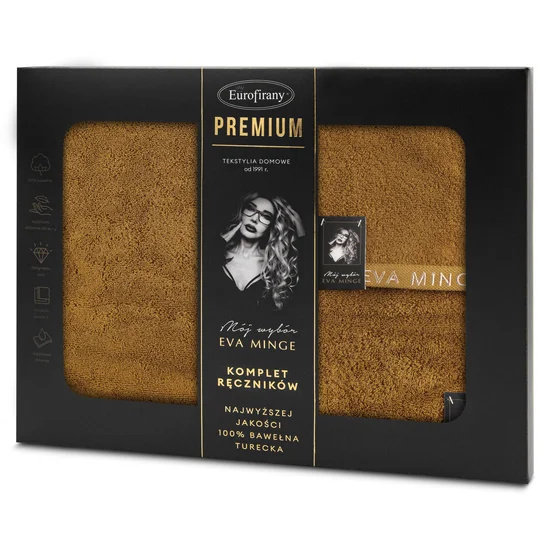 KOMPLET 3 RĘCZNIKÓW VENUS EVA MINGE MIODOWY