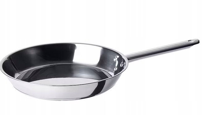 IKEA 365+ Patelnia tradycyjna STANDARDOWA, stal nierdzewna 28 cm POŁYSK