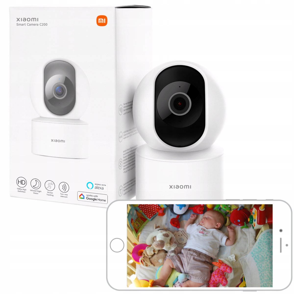 Kamera Xiaomi Mi 360 C200 Elektroniczna Niania 1080P Home Full Hd Ip Smart