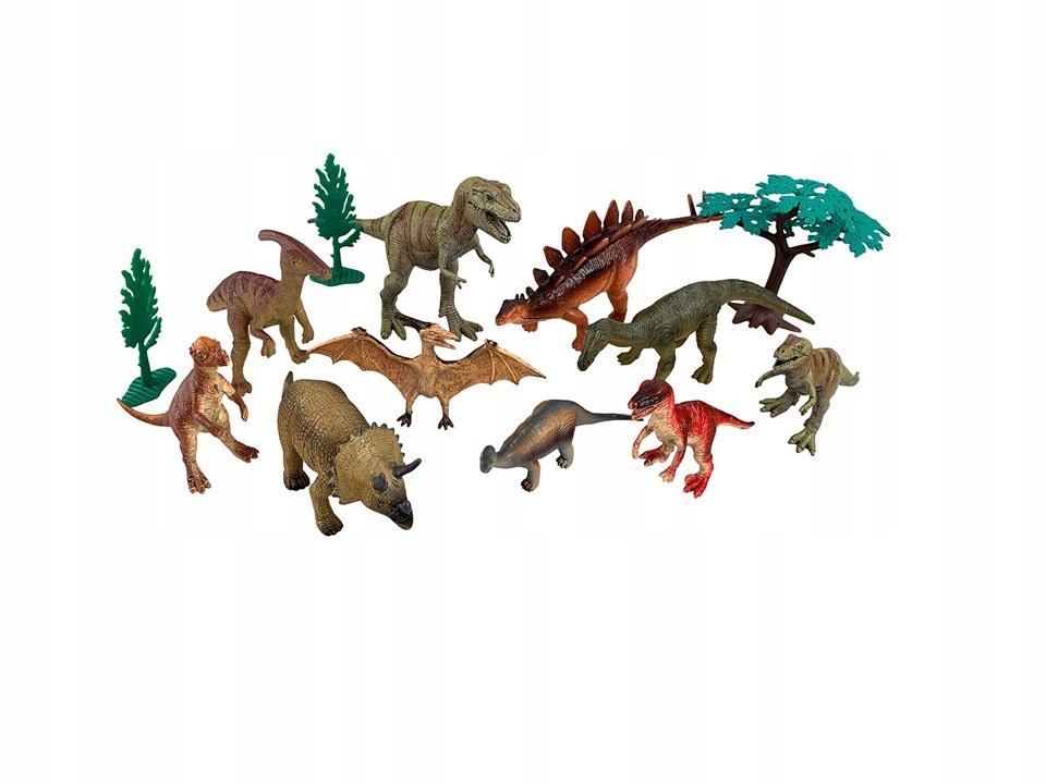 FIGURKI DINOZAURY W SŁOIKU DLA DZIECI 13 SZT
