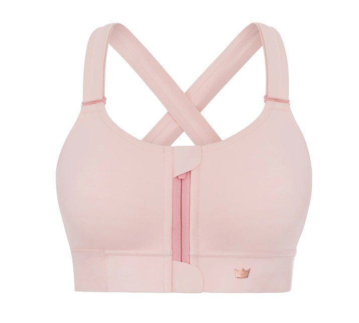 BIUSTONOSZ SPORTOWY SHEFIT JASNY RÓŻ ŚREDNIE PODTRZYMANIE REGULOWANY S