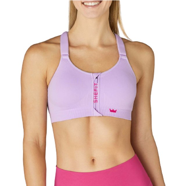 BIUSTONOSZ SPORTOWY SHEFIT FIOLETOWY NISKIE PODTRZYMANIE 2XL