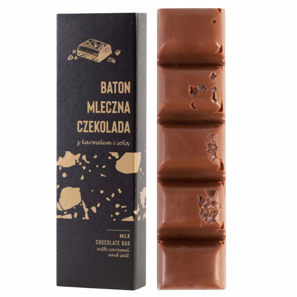 BATON SŁONY KARMEL czekoladowy z nadzieniem karmelowym Green Touch 42 g