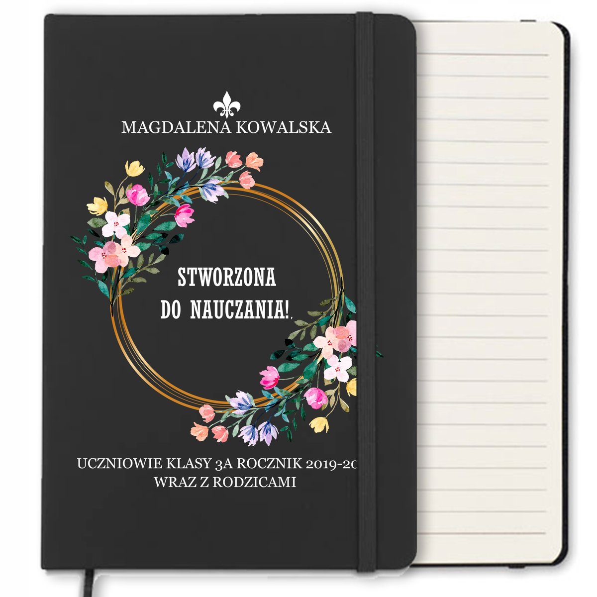 NOTES 120 STR PREZENT DLA NAUCZYCIELA DZIEŃ NAUCZYCIELA IMIĘ ROCZNIK WZORY