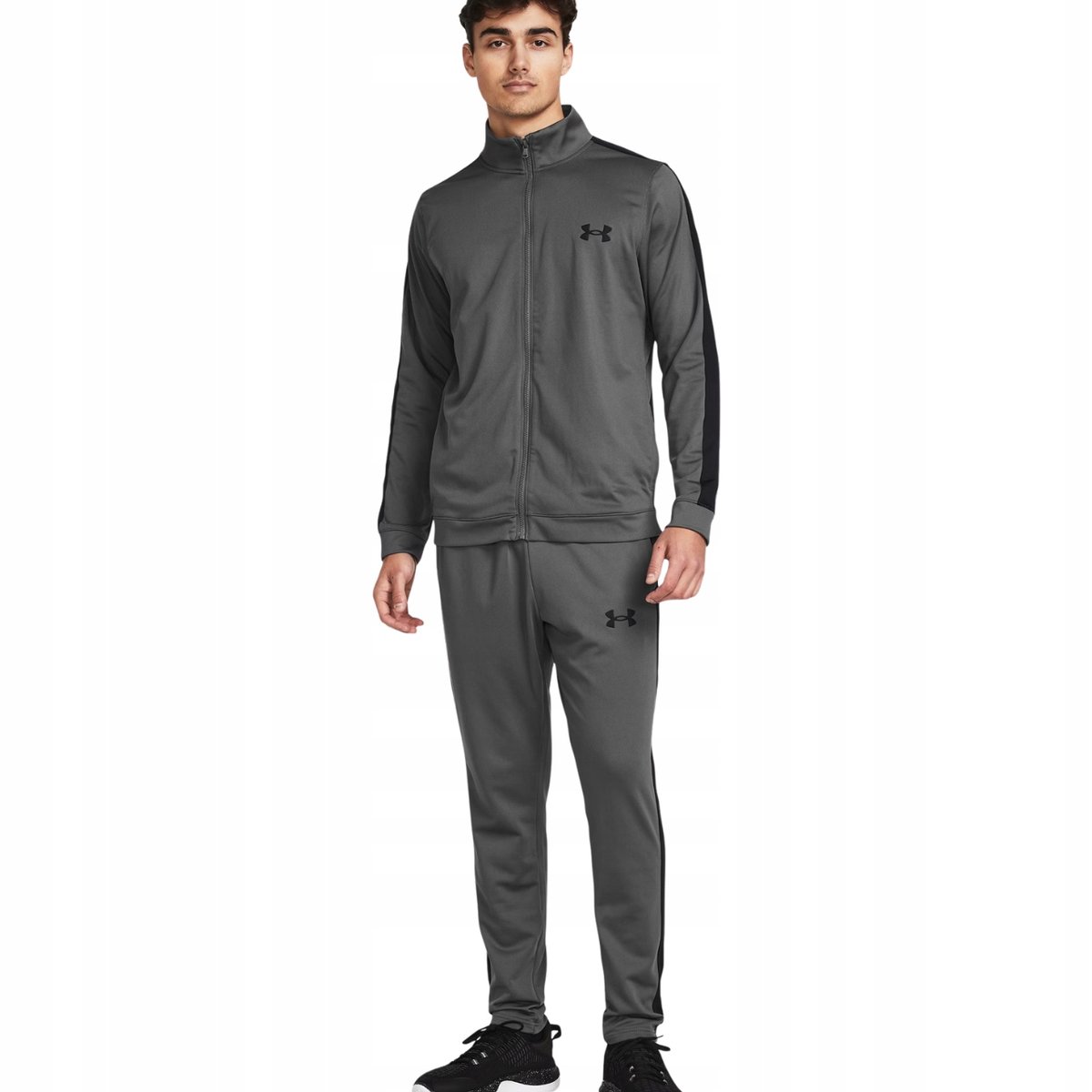 Dres męski Under Armour Rival Knit Track Suit szary 1357139 025 S