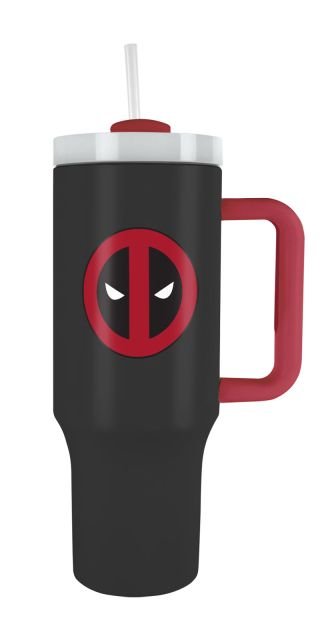 Duży kubek termiczny z uchem Deadpool Symbol kubki na wodę 1140 ml