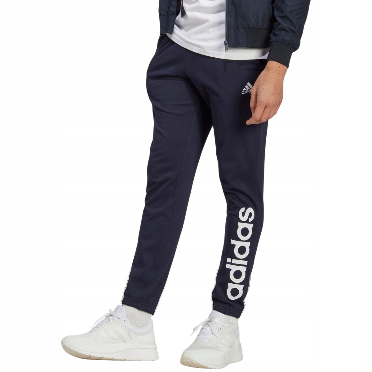 Spodnie męskie adidas Essentials Single Jersey Tapered Elasticized Cuff Log