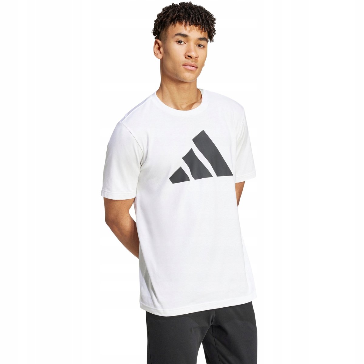 Koszulka męska adidas PWR 3 Graphic Tee biała IY8582 M