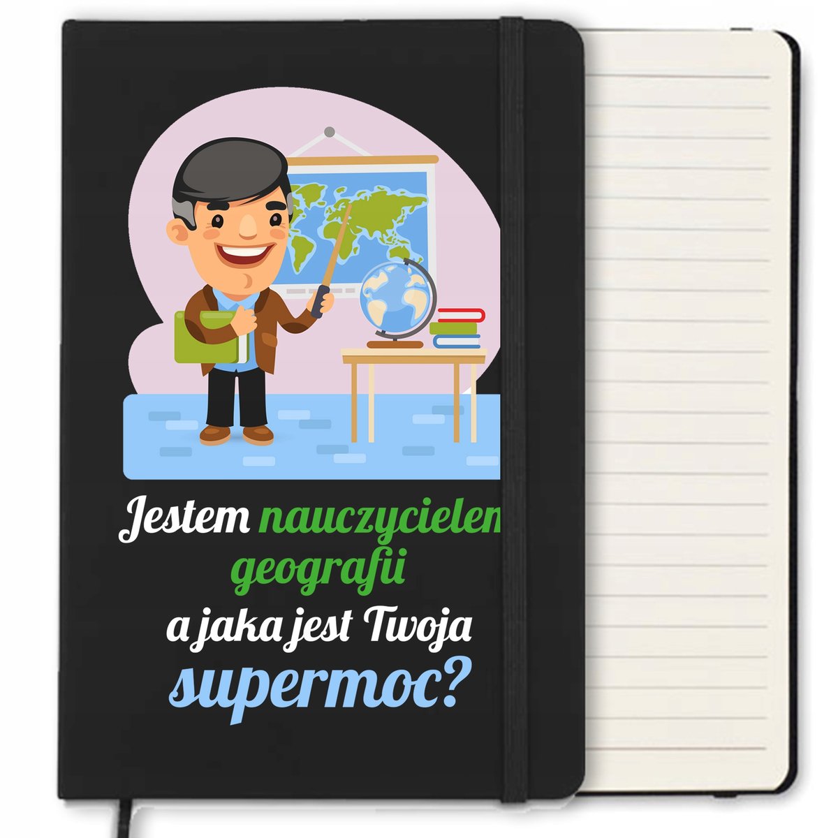 NOTES LINIE 120 STR PREZENT DLA NAUCZYCIELA GEOGRAFII DZIEŃ NAUCZYCIELA WZ