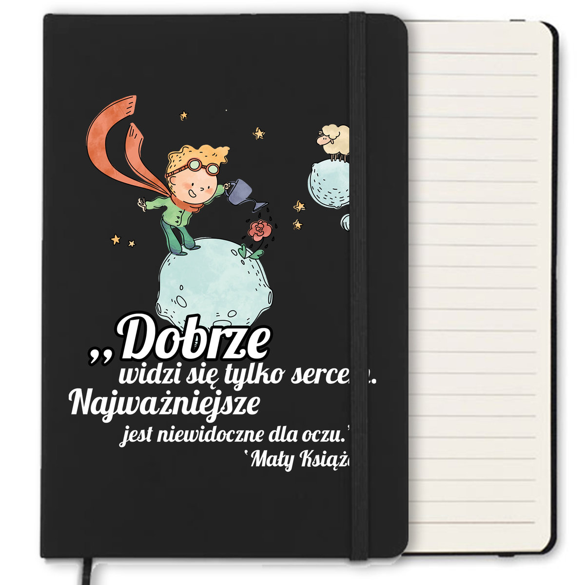 NOTES W LINIE 120 STRON CZARNY PREZENT DLA NAUCZYCIELA DZIEŃ NAUCZYCIELA WZ
