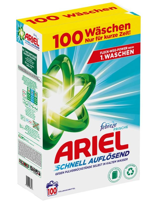 Ariel Febreze Frische Proszek Do Prania Uniwersalny 6Kg Na 100 Prań