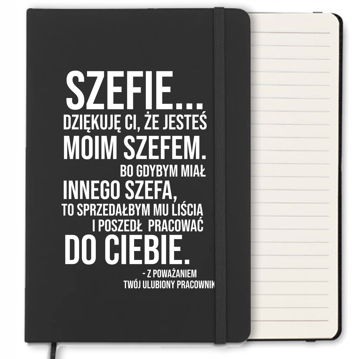 NOTES W LINIE 120 STRON PREZENT DLA SZEFA KIERONIKA LIDERA URODZINY ŚWIĘTA