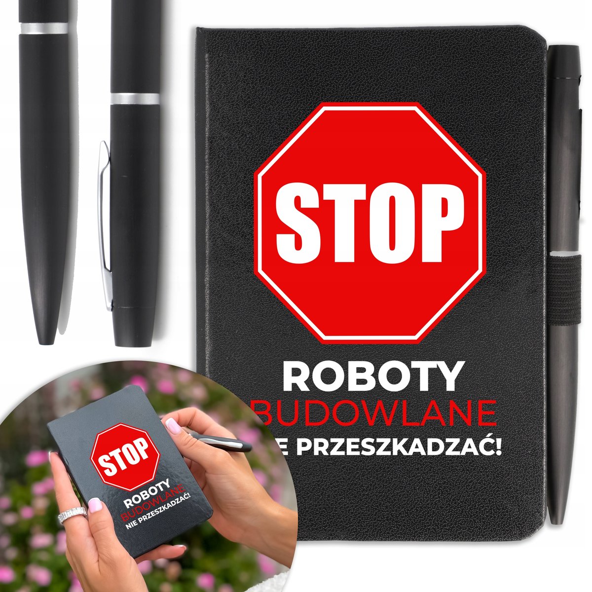 NOTES A6 + DŁUGOPIS Prezent dla BUDOWLAŃCA IMIĘ