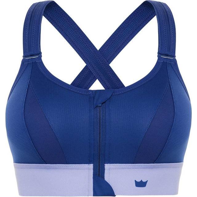 BIUSTONOSZ SPORTOWY SHEFIT NIEBIESKI MOCNE PODTRZYMANIE REGULOWANY XL