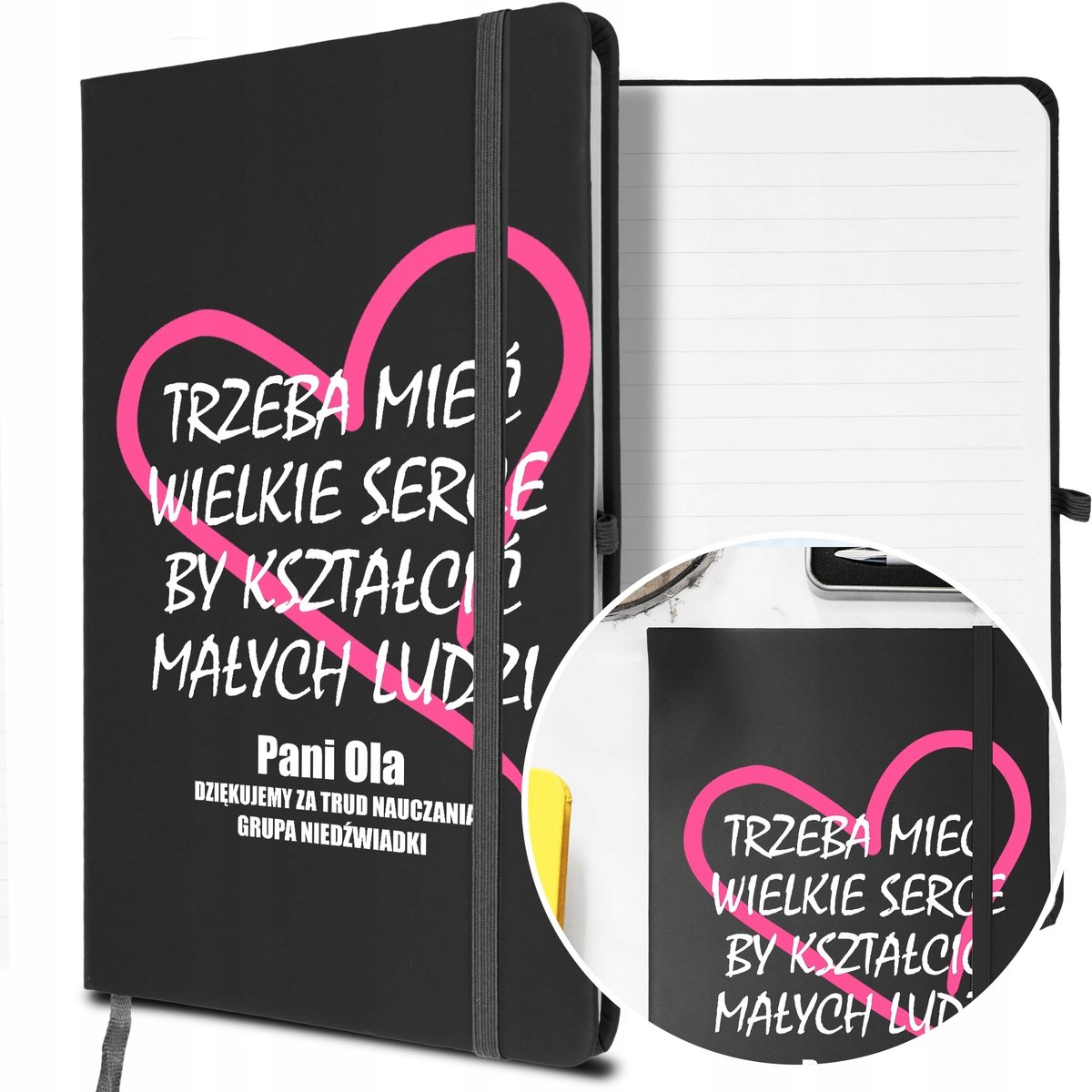 NOTES A5 z Gumką Prezent DZIEŃ NAUCZYCIELA Wzory
