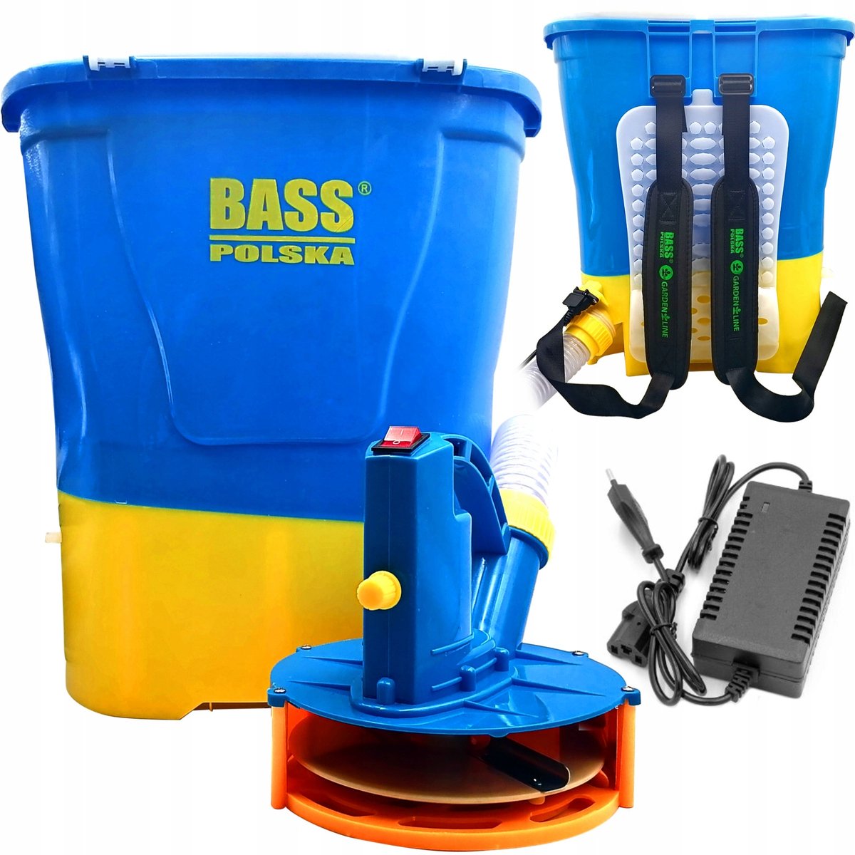 Siewnik Akumulatorowy Rozsiewacz Plecakowy Do Nasion Trawy Nawozu 20L 12V