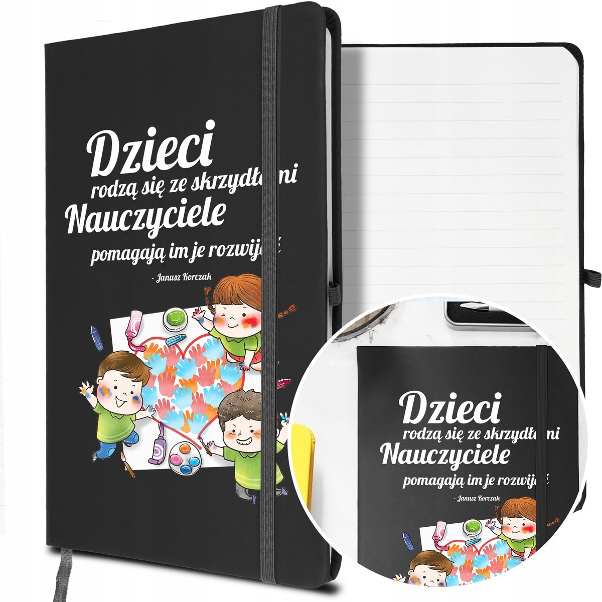 NOTES A5 z Gumką Prezent dla PRZEDSZKOLANKI Wzory