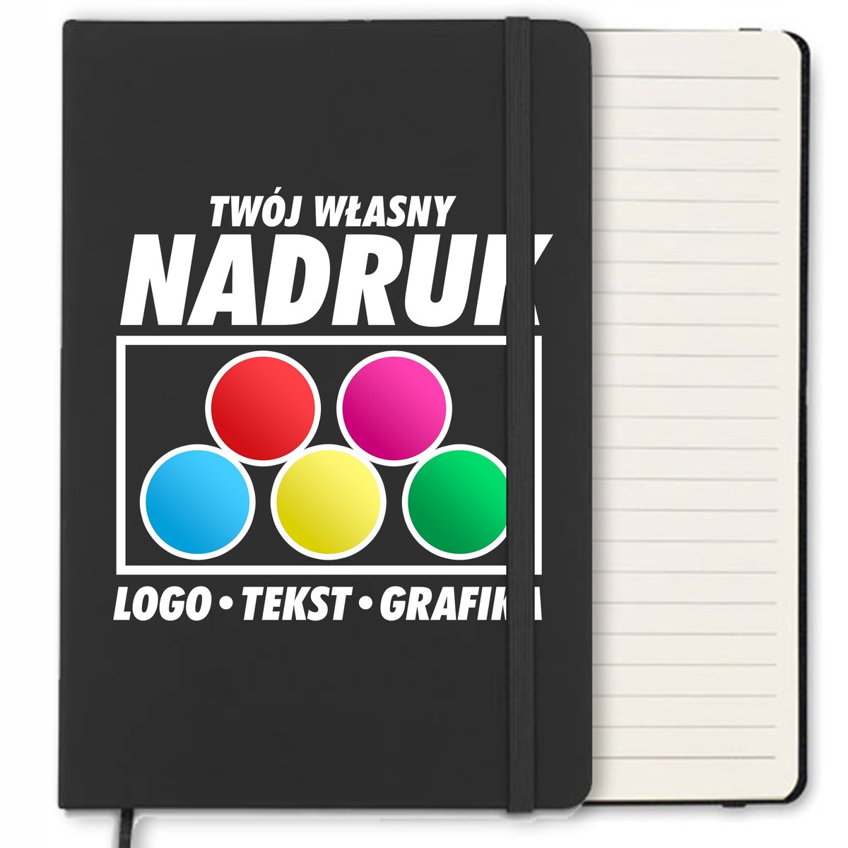 NOTES W LINIE 120 STRON TWOJE LOGO NADRUK TEKST GRAFIKA PREZENT DLA FIRM