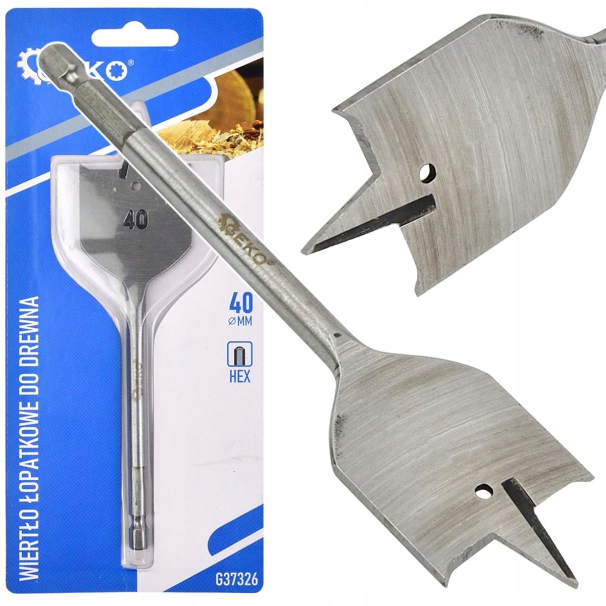 Wiertło Łopatkowe Piórowe Do Drewna 40Mm Hex