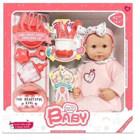 Lalka Bobas 42 Cm I Akcesoria 11 Elementów