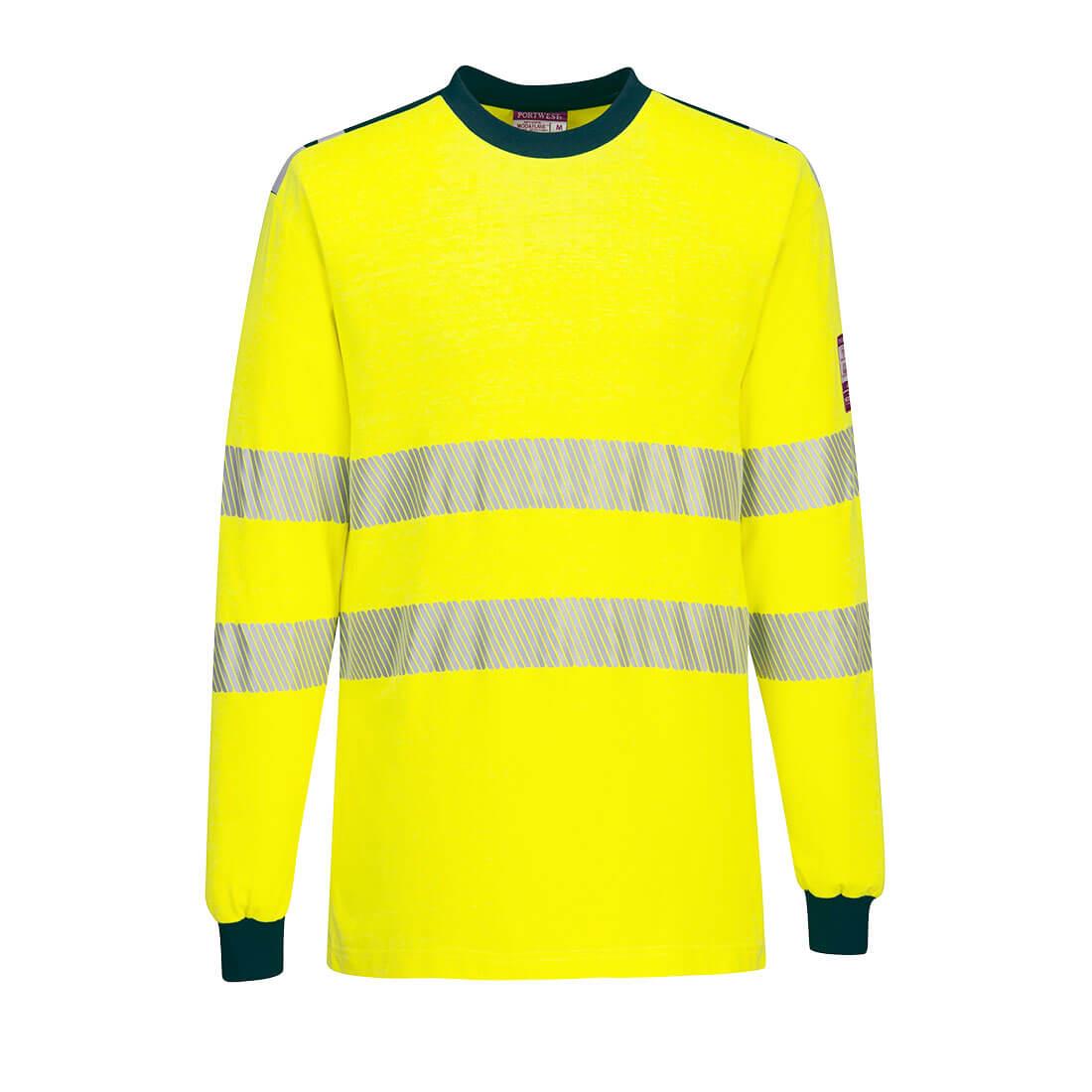 PORTWEST FR701 T-SHIRT OSTRZEGAWCZY TRUDNOPALNY WX3; ŻÓŁTY/GRANATOWY