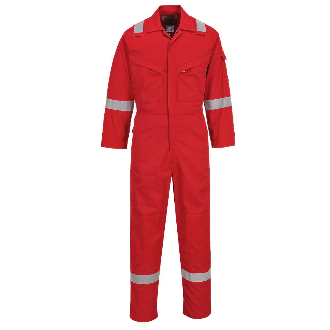 PORTWEST FR28 LEKKI KOMBINEZON TRUDNOPALNY I ANTYSTATYCZNY 280G; CZERWONY