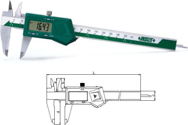Insize Suwmiarka elektroniczna maua ze śrubą zakres pomiaru 0-150 mm / 0-6