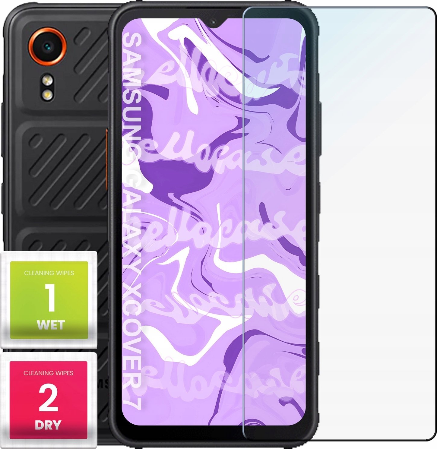 Hello Case Szkło Hartowane do Samsung Galaxy Xcover 7 szybka 9H, płaskie 2.5D
