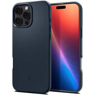 Spigen Etui Thin Fit Mag do MagSafe do iPhone 16 Pro, granatowe
