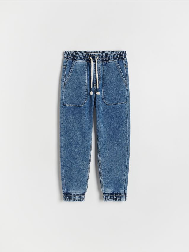 Reserved - Jeansy jogger - niebieski